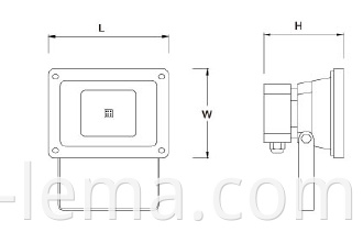 Product structure diagram of LED Flood light body